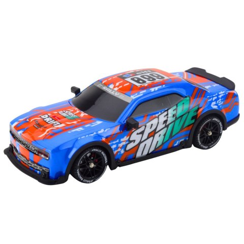 Auto Sportowe Zdalnie Sterowane RC Podświetlana Karoseria Drift Niebieskie Auto Sportowe Zdalnie Sterowane RC Podświetlana Karoseria Drift Niebieskie