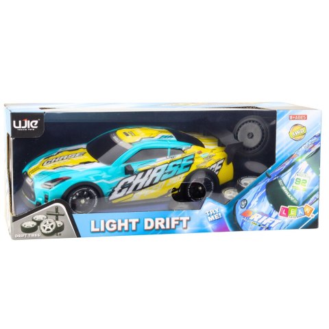 Auto Sportowe Zdalnie Sterowane RC Podświetlana Karoseria Drift Turkusowe Auto Sportowe Zdalnie Sterowane RC Podświetlana Karoseria Drift Turkusowe