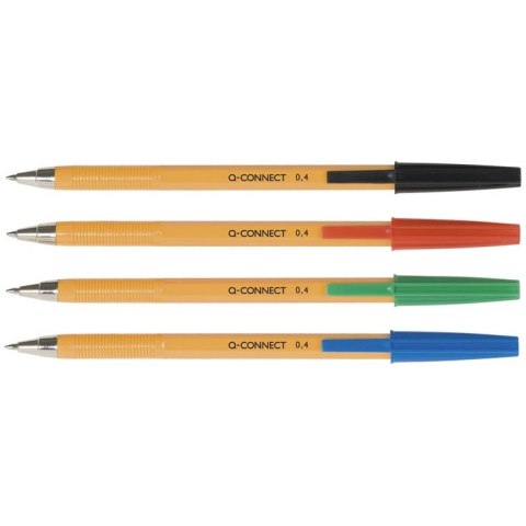 Długopisy Q-Connect 0.4mm czarne (20)