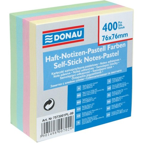 Karteczki Donau 76x76mm 4 kolory (400) Karteczki Donau 76x76mm 4 kolory (400)
