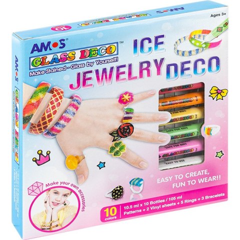FARBY WITRAŻOWE AMOS ICE JAWELRY 10,5ml*10 KOLORÓW FARBY WITRAŻOWE AMOS ICE JAWELRY 10,5ml*10 KOLORÓW