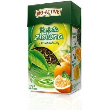 Herbata Big-Active 100g zielona z pomarańczą Herbata Big-Active 100g zielona z pomarańczą