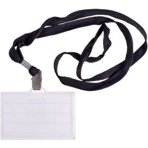 Identyfikator Donau 85x50mm z taśmą czarną