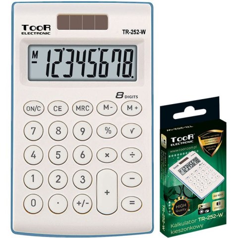 KALKULATOR TOOR TR-252 BIAŁY KALKULATOR TOOR TR-252 BIAŁY