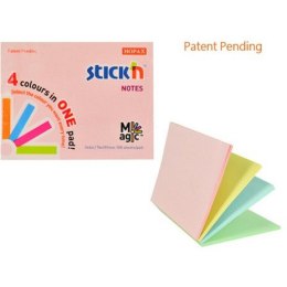 KARTECZKI STICK'N 76*101mm 4 KOLORY PASTEL (100)