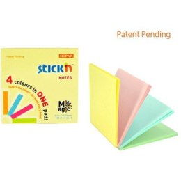 KARTECZKI STICK'N 76*76mm 4 KOLORY PASTEL (100)
