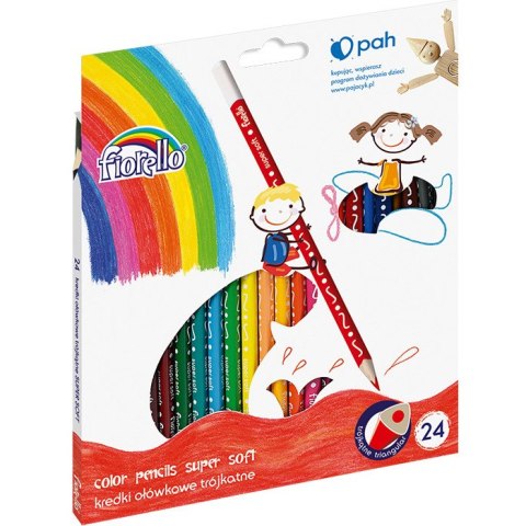 KREDKI OŁÓWKOWE FIORELLO 24 KOLORY