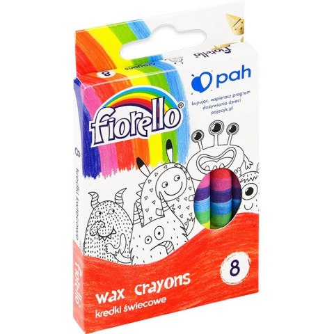 KREDKI ŚWIECOWE FIORELLO 8 KOLORÓW KREDKI ŚWIECOWE FIORELLO 8 KOLORÓW