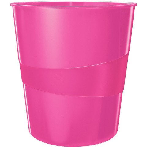 Kosz na śmieci Leitz Wow 15L różowy Kosz na śmieci Leitz Wow 15L różowy