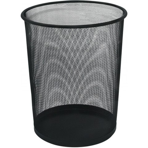 Kosz na śmieci Q-Connect 19L metalowy czarny