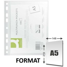 Koszulki Q-Connect A5/50µm krystaliczne (100)