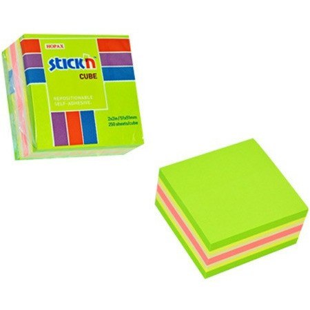KARTECZKI STICK'N 51*51mm MIX KOLORÓW (250)