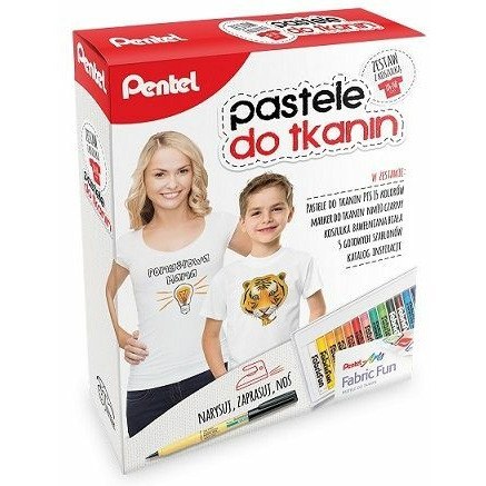 PASTELE DO TKANIN PENTEL 15 KOLORÓW + KOSZULKA PASTELE DO TKANIN PENTEL 15 KOLORÓW + KOSZULKA