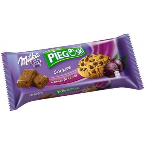 PIEGUSKI MILKA z CZEKOLADĄ i RODZYNKAMI 135g PIEGUSKI MILKA z CZEKOLADĄ i RODZYNKAMI 135g