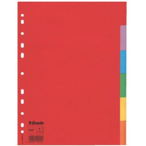 PRZEKŁADKI KARTONOWE ESSELTE A4 6 KART PRZEKŁADKI KARTONOWE ESSELTE A4 6 KART