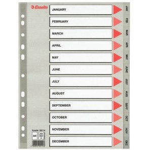 PRZEKŁADKI PP ESSELTE A4 12 MIESIĘCY