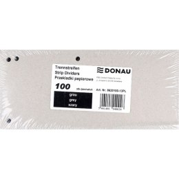 Przekładki kartonowe Donau 1/3 A4 szare (100)