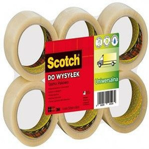 TAŚMA PAKOWA SCOTCH 50mm/66m AKRYL PRZEZROCZYSTA (6) TAŚMA PAKOWA SCOTCH 50mm/66m AKRYL PRZEZROCZYSTA (6)
