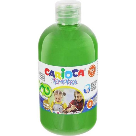 Farba tempera Carioca 500ml jasnozielona Farba tempera Carioca 500ml jasnozielona