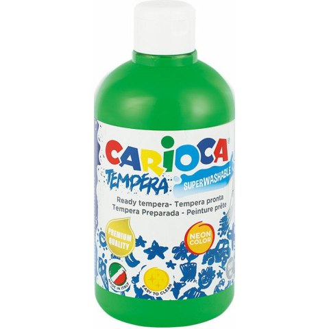 Farba tempera Carioca 500ml neon zielona Farba tempera Carioca 500ml neon zielona