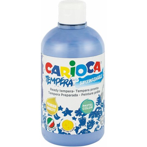 Farba tempera Carioca 500ml pastel niebieska Farba tempera Carioca 500ml pastel niebieska