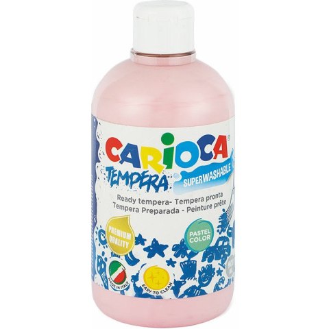 Farba tempera Carioca 500ml pastel różowa Farba tempera Carioca 500ml pastel różowa