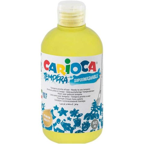 Farba tempera Carioca 500ml żółta cytrynowa Farba tempera Carioca 500ml żółta cytrynowa