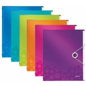 TECZKA Z GUMKĄ LEITZ WOW 6 PRZEKŁADEK FIOLETOWA