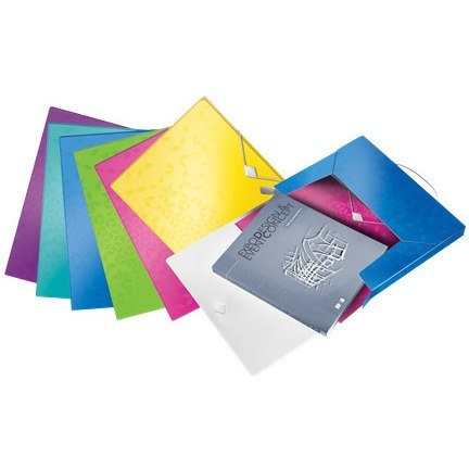 Teczka PP z gumką Leitz Wow A4/30mm zielona