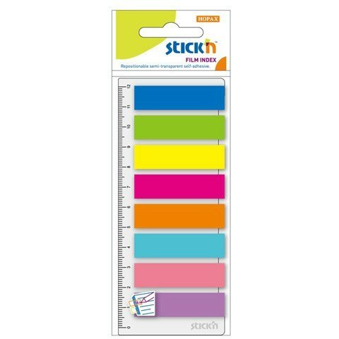 ZAKŁADKI STICK'N 12x45mm 8 KOLORÓW + LINIJKA (8x25 ZAKŁADKI STICK'N 12x45mm 8 KOLORÓW + LINIJKA (8x25