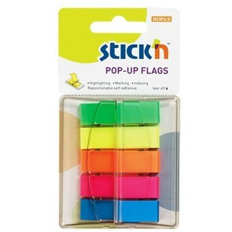 ZAKŁADKI STICK'N 12*45mm 5 KOLORÓW (5*40)