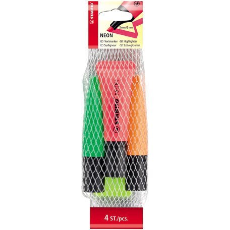 ZAKREŚLACZ STABILO NEON 4 KOLORY