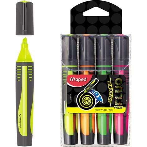 ZAKREŚLACZE MAPED FLUO PEPS MAX 4 KOLORY ZAKREŚLACZE MAPED FLUO PEPS MAX 4 KOLORY