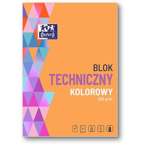 Blok techniczny Oxford A3/10k kolorowy Blok techniczny Oxford A3/10k kolorowy