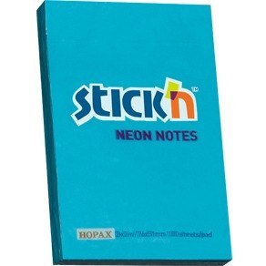 KARTECZKI STICK'N 51*76mm NIEBIESKIE NEON (100) KARTECZKI STICK'N 51*76mm NIEBIESKIE NEON (100)