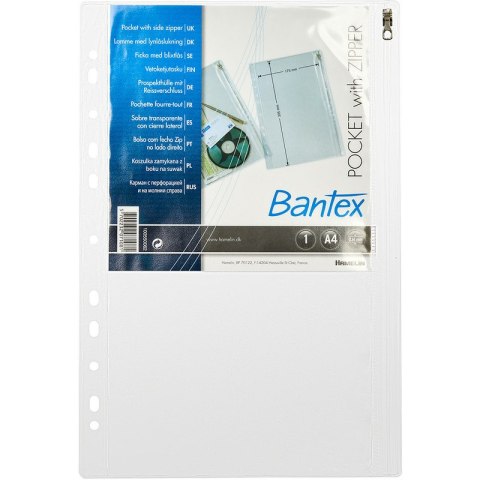 KOSZULKI Z SUWAKIEM BANTEX A4/140µm GROSZKOWE (10) KOSZULKI Z SUWAKIEM BANTEX A4/140µm GROSZKOWE (10)