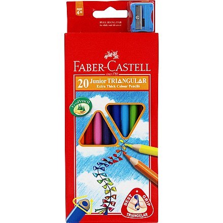 KREDKI TRÓJKĄTNE FABER-CASTELL 20 KOLORÓW