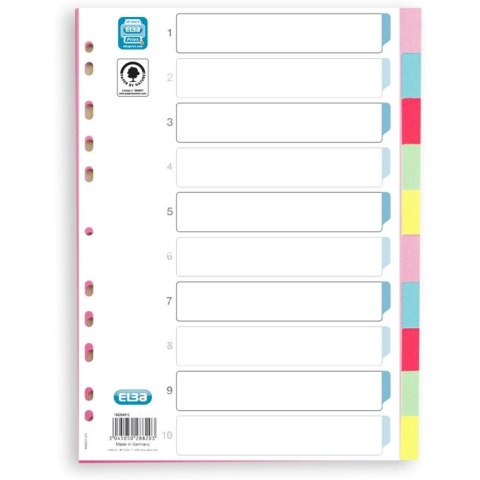 PRZEKŁADKI KARTONOWE ELBA A4 10 KOLORÓW PRZEKŁADKI KARTONOWE ELBA A4 10 KOLORÓW