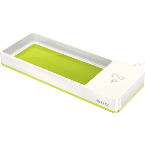 PRZYBORNIK NA BIURKO Z ŁADOWARKĄ LEITZ WOW BIAŁO-ZIELONY