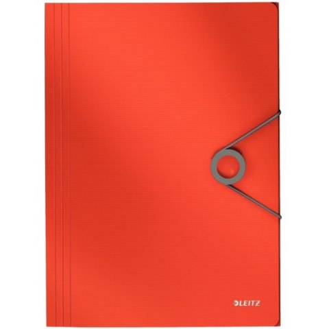 TECZKA Z GUMKĄ LEITZ SOLID 15mm CZERWONA