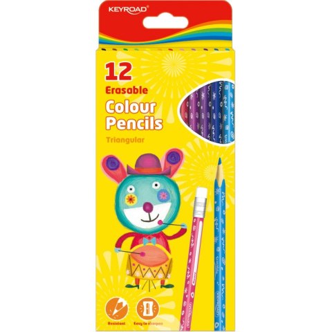 Kredki ołówkowe Keyroad Erasable 12 kolorów Kredki ołówkowe Keyroad Erasable 12 kolorów