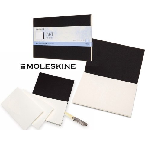 Blok do akwareli Moleskine Art XL (19x25cm) czarny Blok do akwareli Moleskine Art XL (19x25cm) czarny