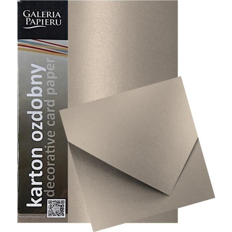 Karton ozdobny Galeria Papieru A4/250g Pearl stalowosrebrny (20) Karton ozdobny Galeria Papieru A4/250g Pearl stalowosrebrny (20)