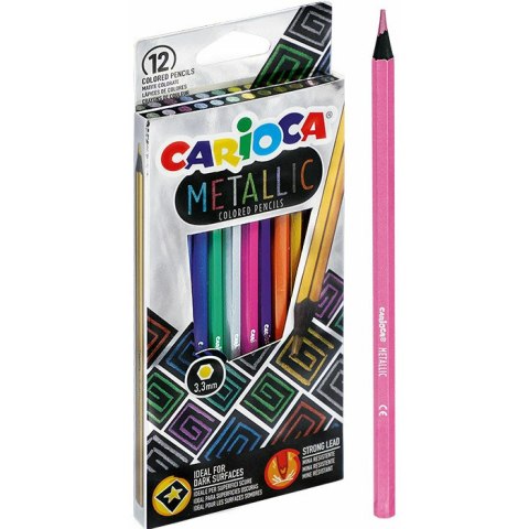Kredki ołówkowe Carioca Metallic 12 kolorów Kredki ołówkowe Carioca Metallic 12 kolorów