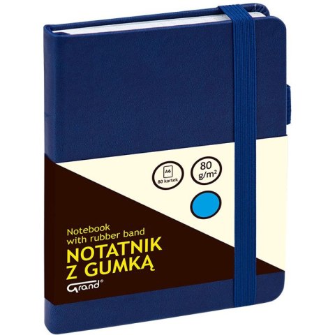 Notatnik Grand A6/80k kratka granatowy Notatnik Grand A6/80k kratka granatowy