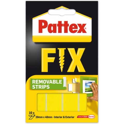 Paski montażowe Pattex Fix 20x40mm usuwalne (10) Paski montażowe Pattex Fix 20x40mm usuwalne (10)