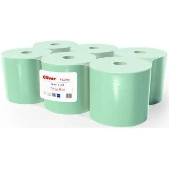 Ręcznik w rolce Cliver 130m 1w makulatura zielone (6) Ręcznik w rolce Cliver 130m 1w makulatura zielone (6)