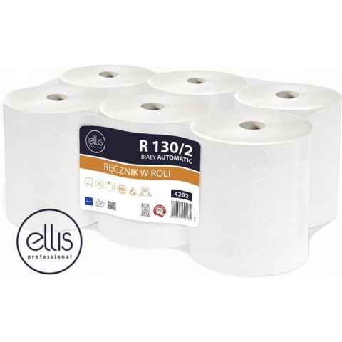 Ręcznik w rolce Ellis 130m 2w celuloza białe (6) Ręcznik w rolce Ellis 130m 2w celuloza białe (6)