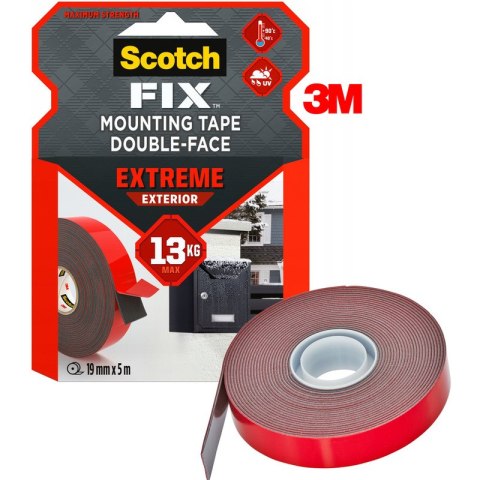 Taśma montażowa Scotch Fix Extreme 19mm/5m czarna Taśma montażowa Scotch Fix Extreme 19mm/5m czarna
