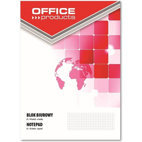 Blok biurowy Office Products A5/50k kratka Blok biurowy Office Products A5/50k kratka